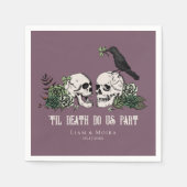 Til Death Gothic St Patricks Day Floral Skull Serviette (Vorderseite)