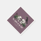 Til Death Gothic St Patricks Day Floral Skull Serviette (Ecke)