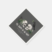 Til Death Gothic St Patricks Day Floral Skull Serviette (Ecke)