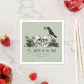 Til Death Gothic St Patricks Day Floral Skull Serviette (Beispiel)