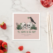 Til Death Gothic St Patricks Day Floral Skull Serviette (Beispiel)