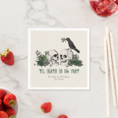 Til Death Gothic St Patricks Day Floral Skull Serviette (Beispiel)
