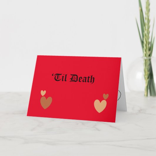 'Til Death Gothic Wedding Einladung (Vorderseite)