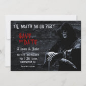 Til Death Gothic Wedding speichern das Datum Save The Date (Vorderseite)