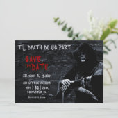 Til Death Gothic Wedding speichern das Datum Save The Date (Stehend Vorderseite)