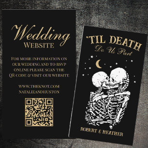 Til Death Gothic Wedding Website QR Code UAWG Begleitkarte