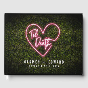 Til Death Heart Neon Sign Boxwood Wedding Gästebuch