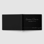 Til Death Minimal Black Wedding Guest Book Gästebuch (Voll)