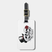 Til Death Mr. und Mrs. Wedding Skulls Gepäckanhänger (Vorderseite vertikal)