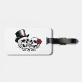 Til Death Mr. und Mrs. Wedding Skulls Gepäckanhänger (Rückseite horizontal)