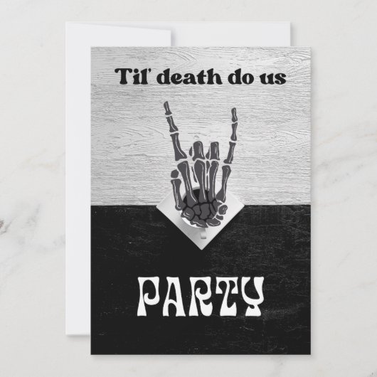Til Death Party Bridal Dusche Einladung (Vorderseite)