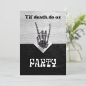 Til Death Party Bridal Dusche Einladung (Stehend Vorderseite)