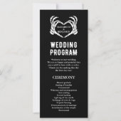 Til Death Skeleton Black Long Wedding Program (Vorderseite)