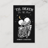 Til Death Skeleton Goth Wedding Registry QR Code Begleitkarte (Vorderseite)