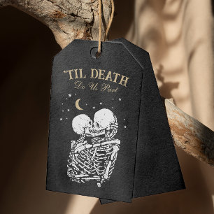 Til Death Skeleton Goth Wedding Registry QR Code Geschenkanhänger