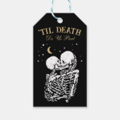 Til Death Skeleton Goth Wedding Registry QR Code Geschenkanhänger (Vorderseite)