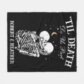 Til Death Skeleton Lovers Tarot Card Goth Wedding Fleecedecke (Vorderseite (Horizontal))