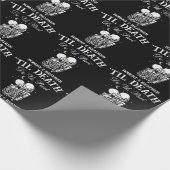 Til Death Skeleton Lovers Tarot Card Goth Wedding Geschenkpapier (Ecke)