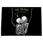 Til Death Skeleton Lovers Tarot Card Goth Wedding Große Geschenktüte (Vorderseite)