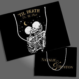 Til Death Skeleton Lovers Tarot Card Goth Wedding Große Geschenktüte