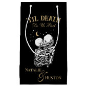 Til Death Skeleton Lovers Tarot Card Goth Wedding Kleine Geschenktüte (Vorderseite)