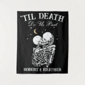 Til Death Skeleton Lovers Tarot Card Goth Wedding Wandteppich (Vorderseite)