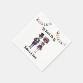 Til Death Skelette Wedding Gothic Serviette (Ecke)