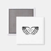 Til Death - Skeletton Herz Hände Magnet (Vorderseite/Rückseite)