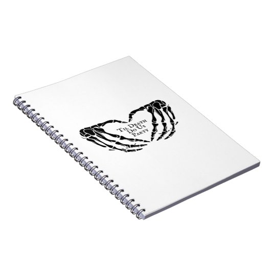 Til Death - Skeletton Herz Hände Notizblock (Rechte Seite)