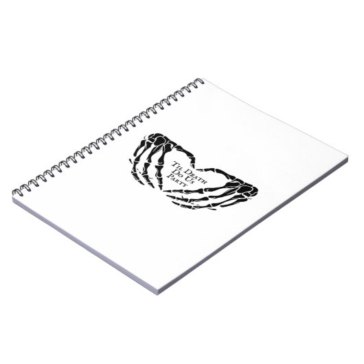 Til Death - Skeletton Herz Hände Notizblock (Linke Seite)