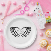 Til Death - Skeletton Herz Hände Pappteller (Party)