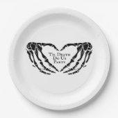 Til Death - Skeletton Herz Hände Pappteller (Vorderseite)