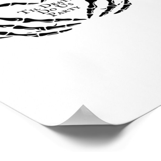 Til Death - Skeletton Herz Hände Poster (Ecke)