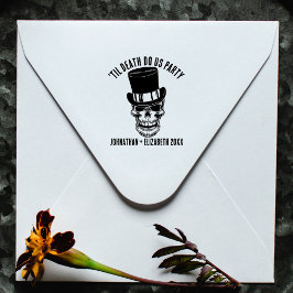 Til Death tu uns Party Custom Groom Goth Skull Permastempel