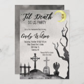 Til Death tun wir Party Junggeselinnen-Abschied Einladung (Vorne/Hinten)