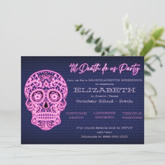 Til Death tut uns Party Einladung (Stehend Vorderseite)