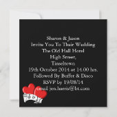 Til Death us do Part Goth Style Wedding Einladung (Rückseite)