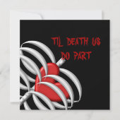 Til Death us do Part Goth Style Wedding Einladung (Vorderseite)