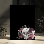 Til Death Watercolor Black Gothic Foto Wedding Folieneinladung