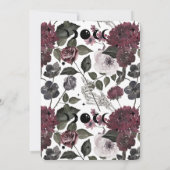 Til Death Watercolor Gothic Floral Wedding Einladung (Rückseite)