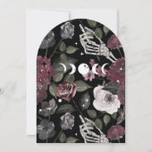 Til Death Watercolor Skeleton Hands Gotische Hochz Einladung (Rückseite)