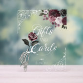 Til Death Watercolor Skelett Rose Gifts & Cards Acrylschild (Neutral)