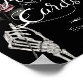 Til Death Watercolor Skelett Rose Gifts & Cards Poster (Ecke)