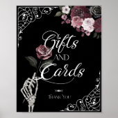 Til Death Watercolor Skelett Rose Gifts & Cards Poster (Vorne)