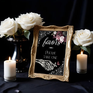 Til Death Watercolor Skeletton Handfavoriten Poster