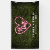 Til Death Wedding Neon Heart Banner (Vertikal)