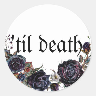 Til Death Wedding Umschlag Aufklebers Runder Aufkleber