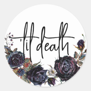 Til Death Wedding Umschlag Aufklebers Runder Aufkleber