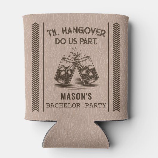 Til Hangover Do us Part Funny Bachelor Party Dosenkühler (Rückseite)