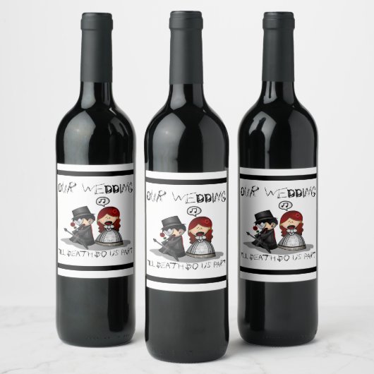 Til Tode, wir sind Teil Weinetikett (Flaschen)